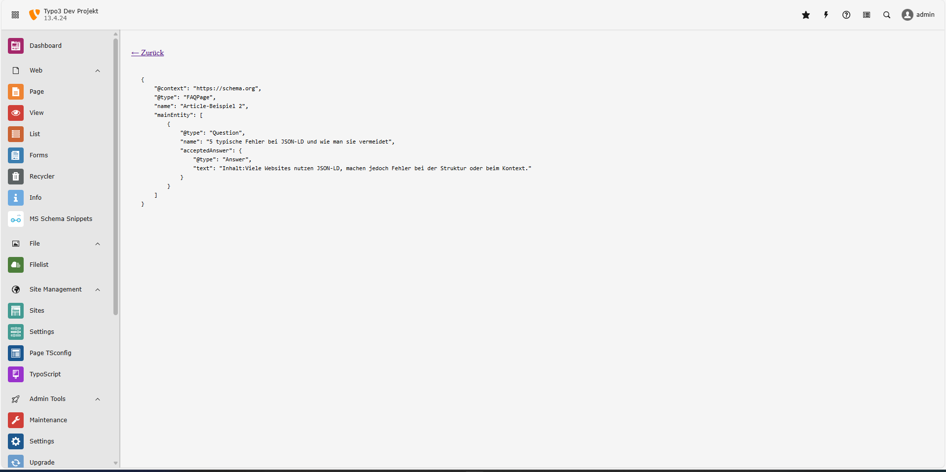 TYPO3 Rich-Snippet-Extension – Screenshot 3