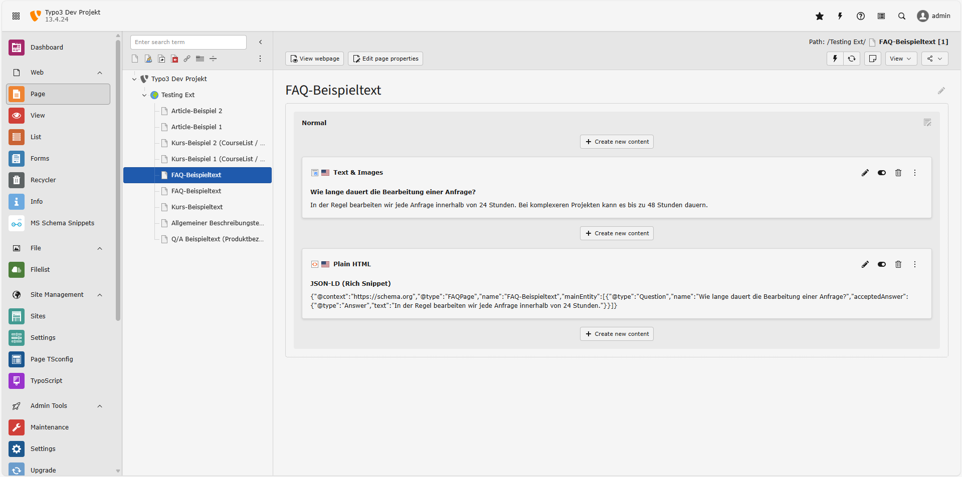 TYPO3 Rich-Snippet-Extension – Screenshot 7